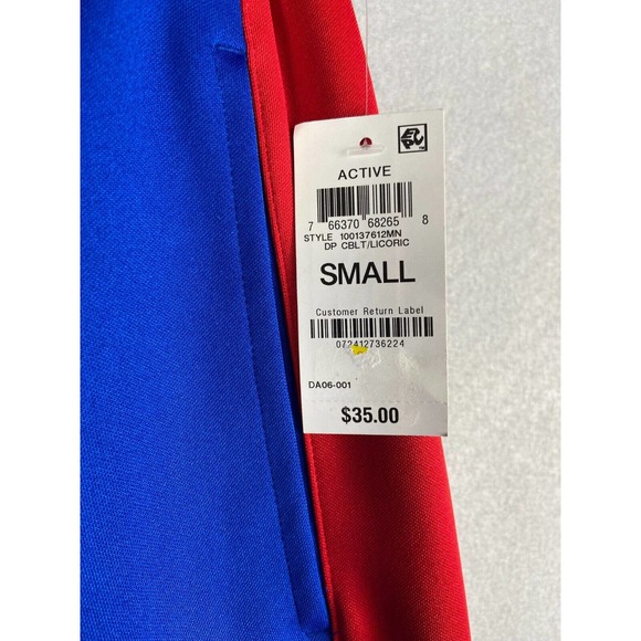 ID Ideology Men's Size Small Knit Joggers 2-Pocket Blue & Red NEW - Picture 4 of 9